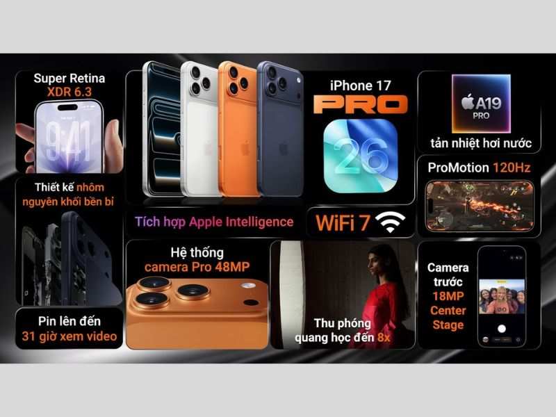 Mua iPhone 17 Pro 256GB cũ đẹp 99% - Zin nguyên bản .