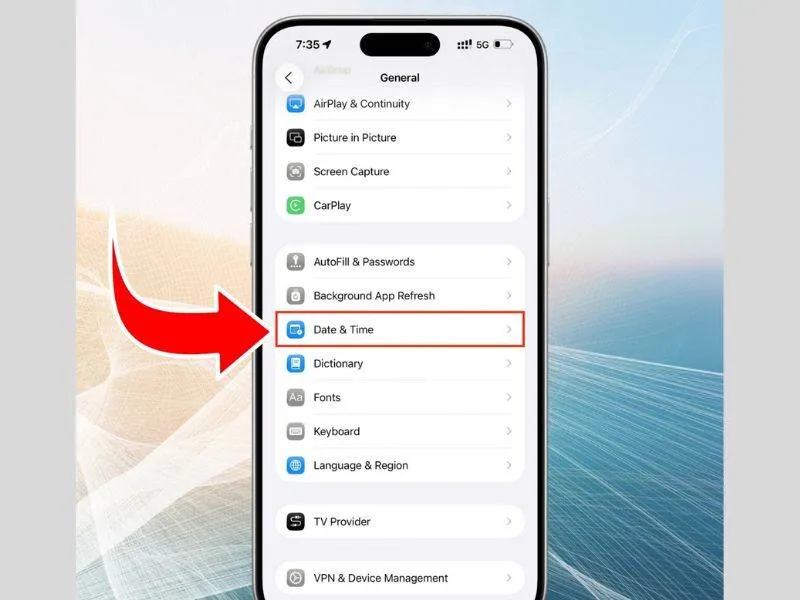 Cài đặt lại ngày giờ chính xác