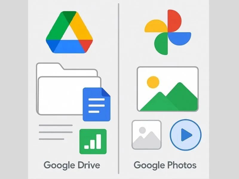 Drive và Photos không thể tự đồng bộ với nhau