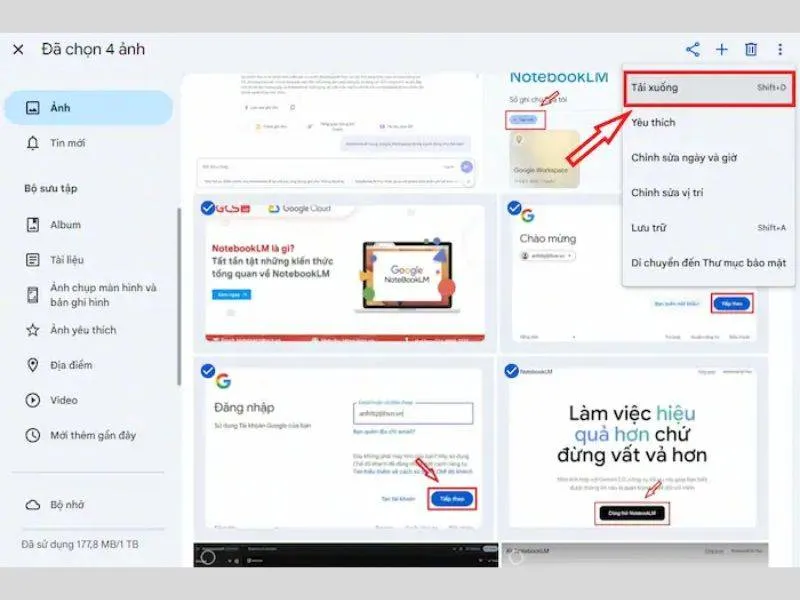 Tải ảnh về máy tính để chuyển đổi
