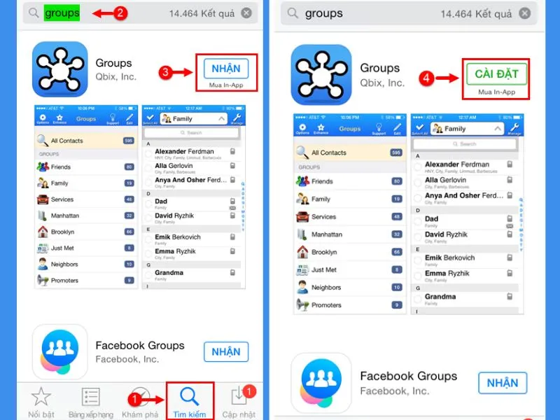Tải app Group để thực hiện xóa danh bạ trên iPhone