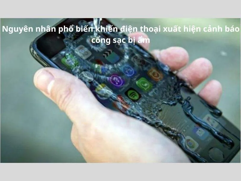 Có nhiều nguyên nhân khiến điện thoại báo cổng sạc bị ẩm iPhone