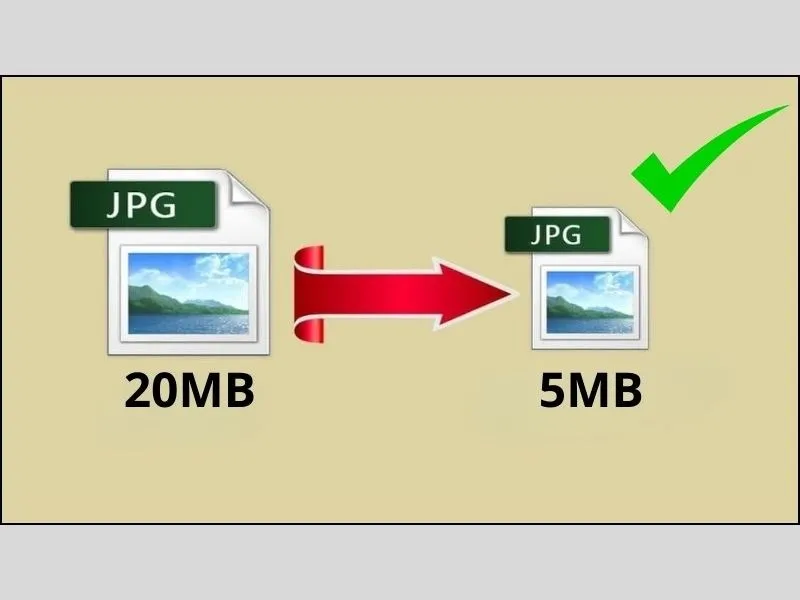 Nén ảnh để đảm bảo dung lượng không vượt quá 15MB