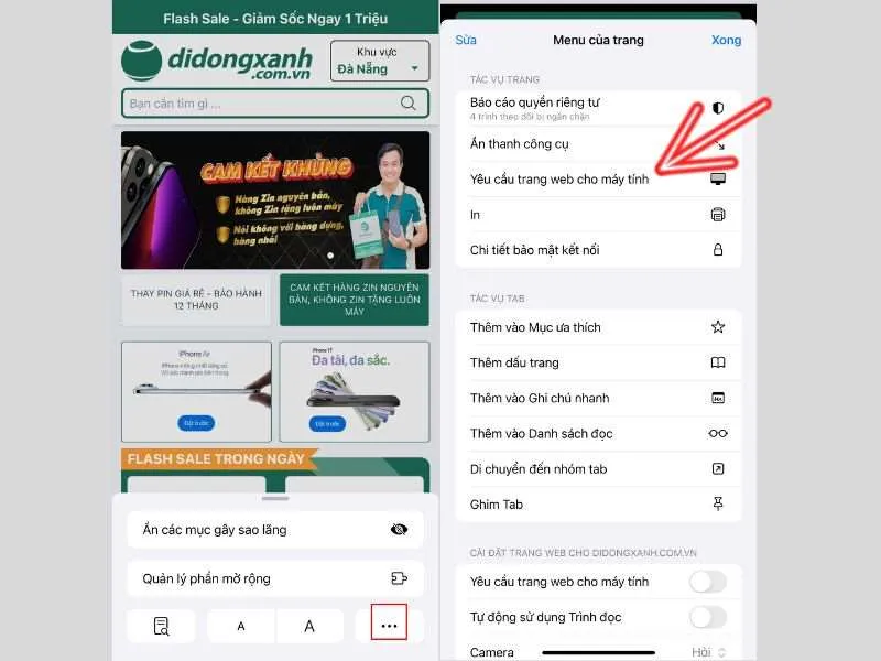 Cách chuyển sang chế độ máy tính trên iPhone nhanh chóng