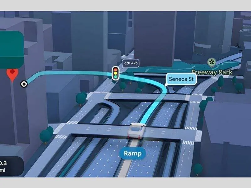 Bản đồ 3D trên Google Maps chế độ hiển thị trực quan ba chiều