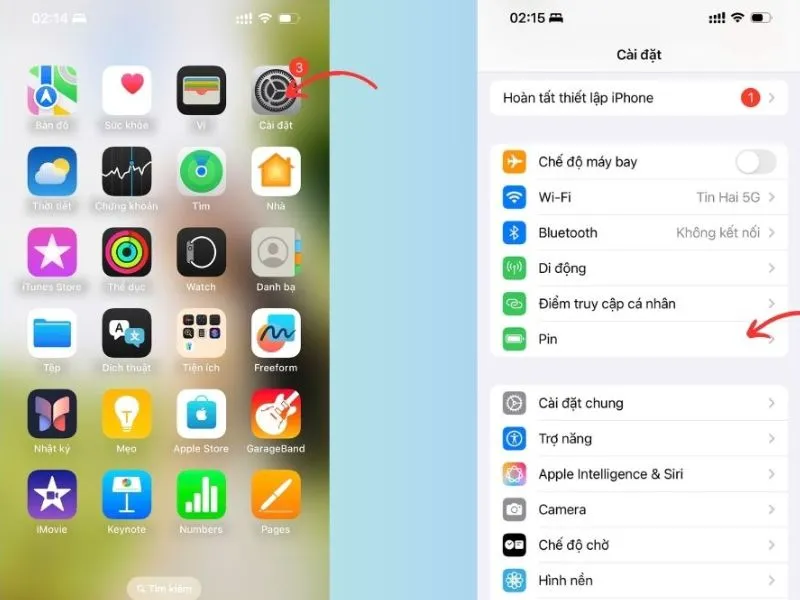 iPhone 15 Pro Max để qua đêm bị tụt pin