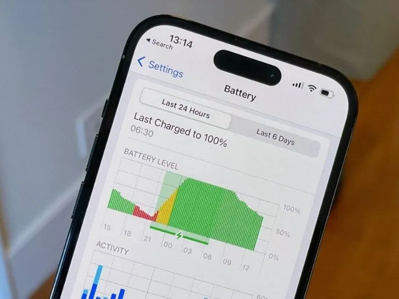 iPhone 15 Pro Max tụt pin qua đêm có bất thường