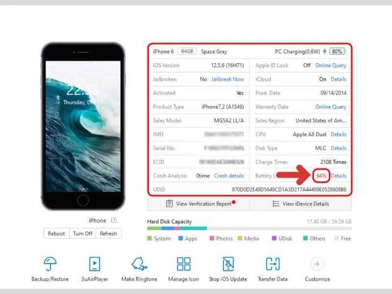 Hiển thị chính xác tình trạng Pin của máy