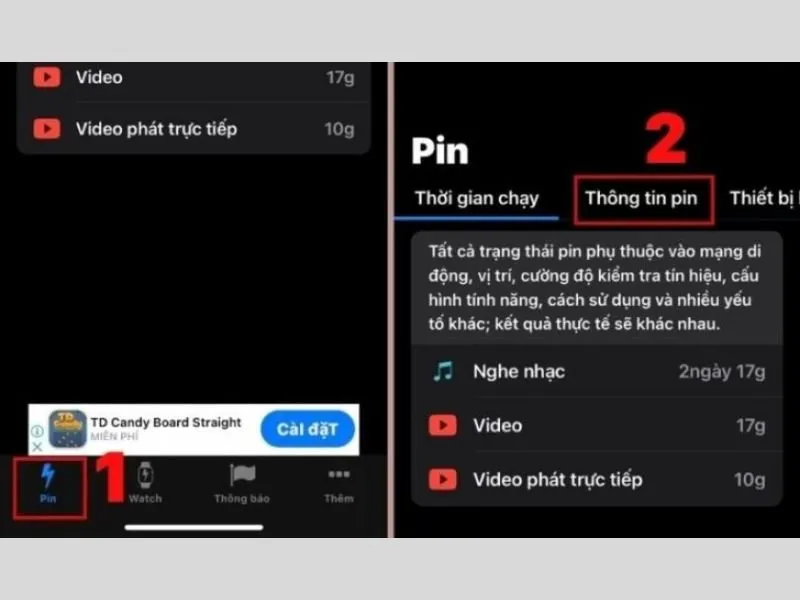 Kiểm tra tình trạng Pin trên phần mềm Battery Life