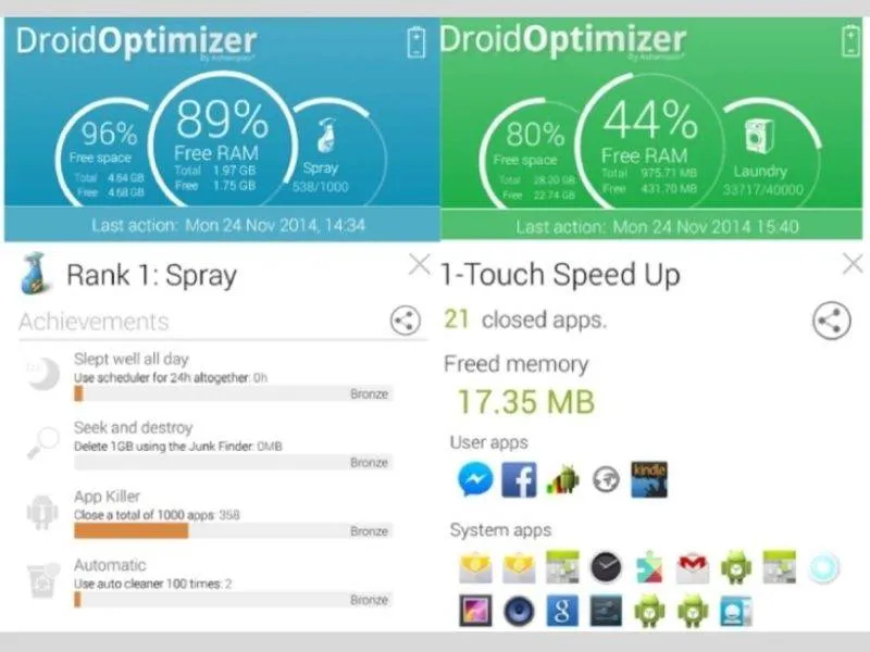 Droid Optimizer là ứng dụng tăng tốc game hiệu quả