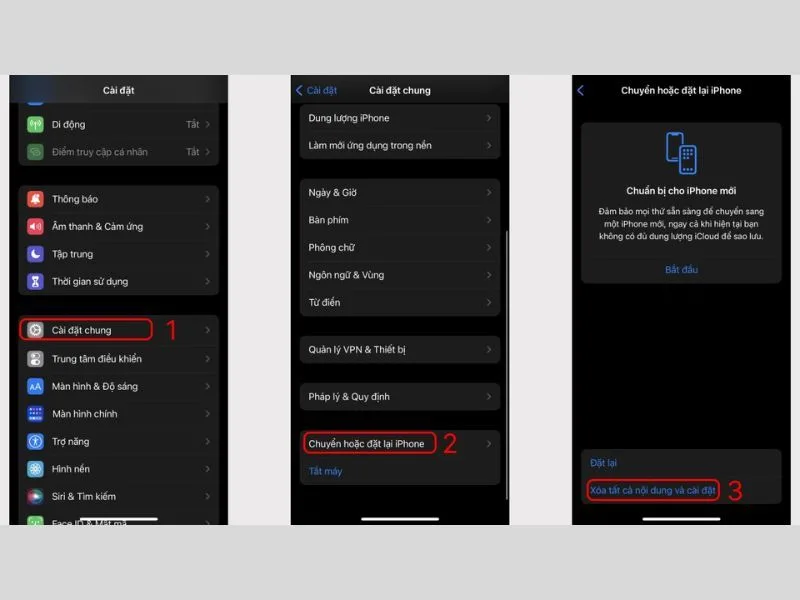 Khôi phục lại cài đặt iPhone