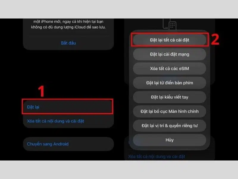 Đặt lại cài đặt gốc có thể xử lý các lỗi phần mềm