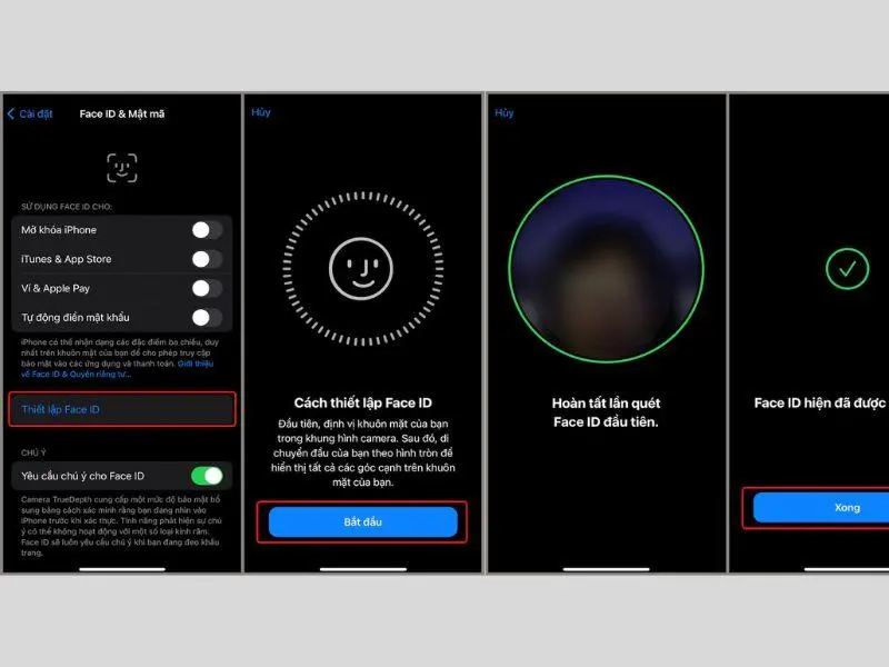 Thiết lập Face ID để bảo vệ máy tốt hơn