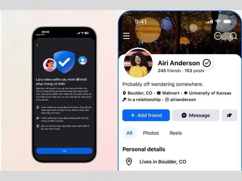 Tick trắng Facebook giúp xác thực danh tính người dùng