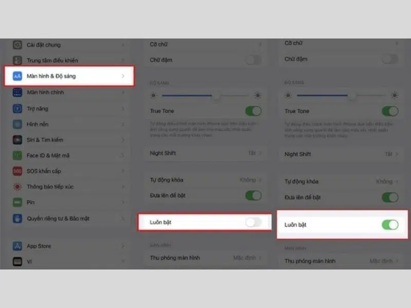 Tắt tính năng luôn bật trên iPhone để tiết kiệm Pin