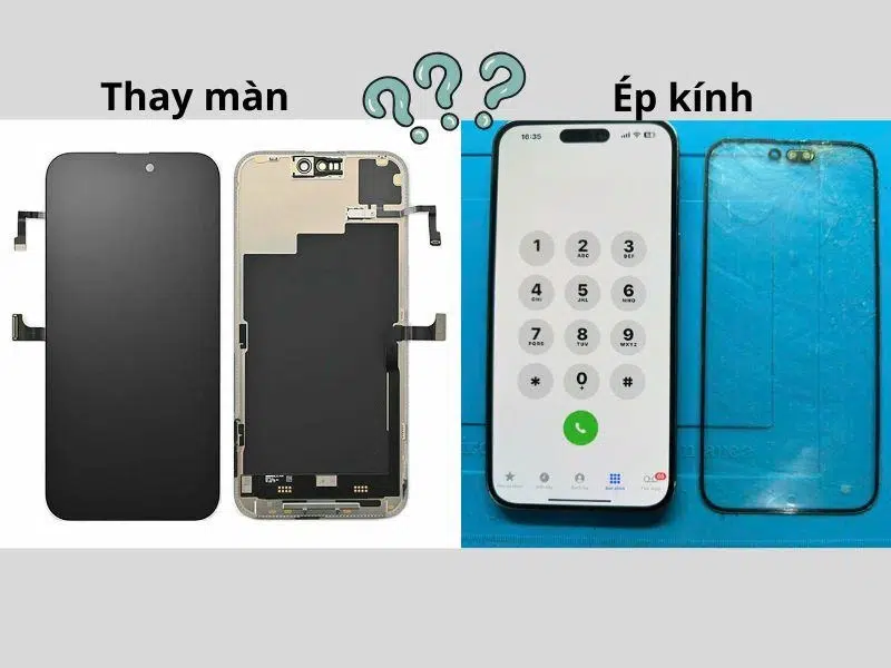 Thay ép kính có giá thành thấp hơn so với thay màn hình