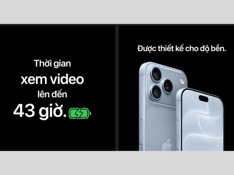 Thời lượng sử dụng kéo dài, phù hợp với nhiều nhu cầu sử dụng