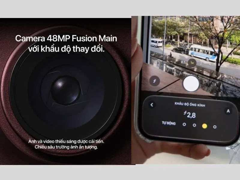 Camera Main được Apple cho phép tùy chỉnh khẩu độ 