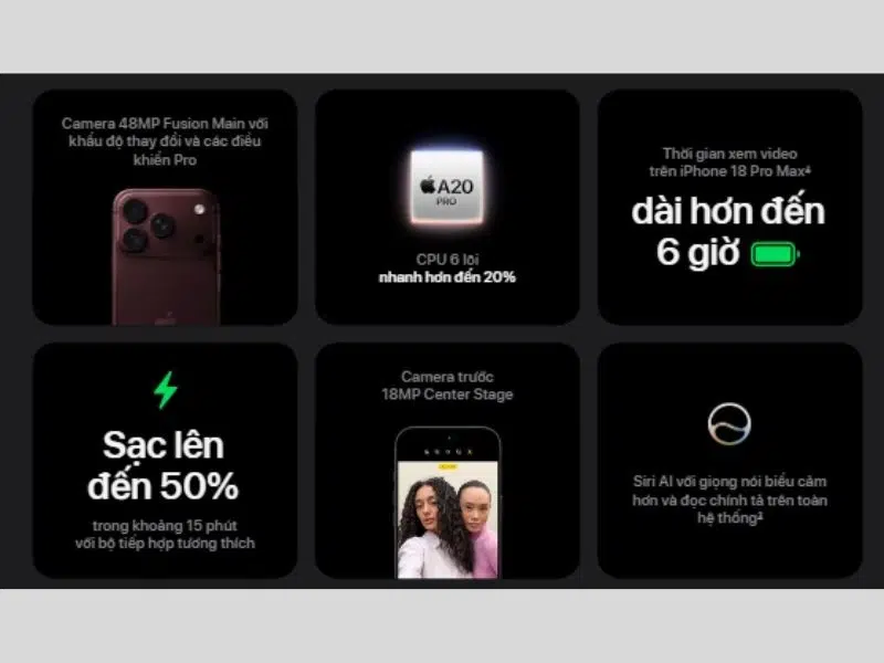  iPhone 18 Pro Max 512GB - Chính hãng VN/A nâng cấp vượt bậc