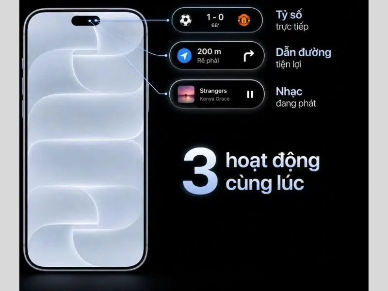 Thu nhỏ Dynamic island hơn, tối ưu không gian và hoạt động