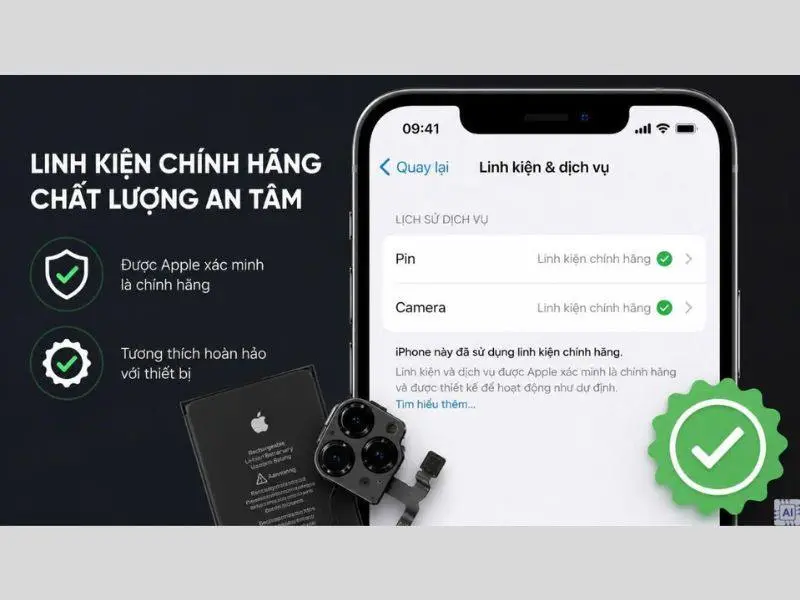 iPhone báo linh kiện chính hãng có an toàn không?