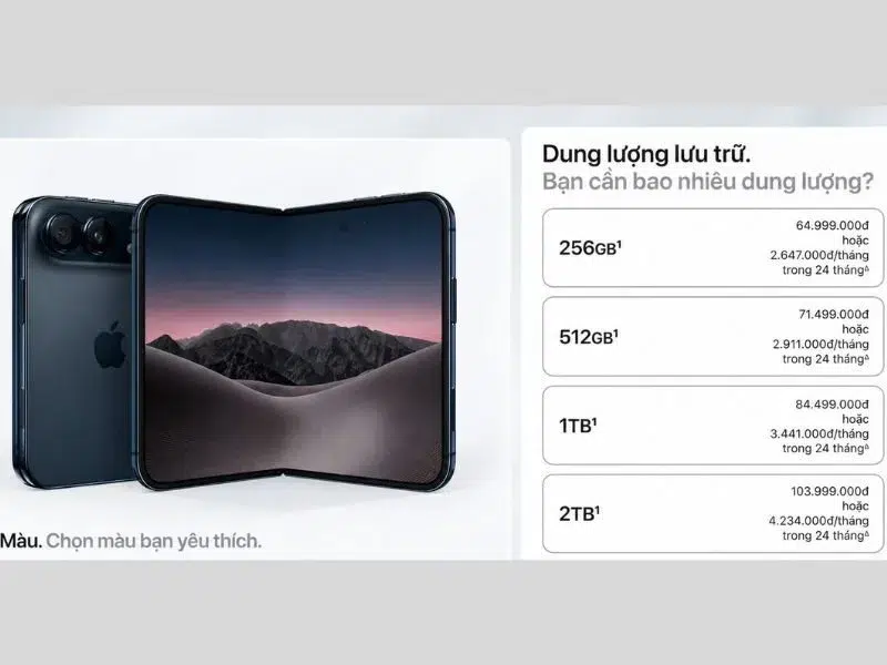 Bộ nhớ 2TB khoảng trống tuyệt vời cho nhu cầu lưu trữ cao
