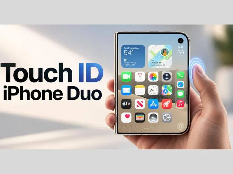 Đặt vị trí Touch ID phù hợp khi dùng cả 2 màn hình.