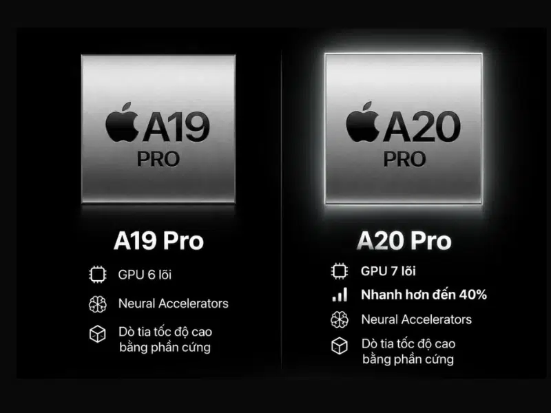 So sánh iPhone 18 Pro Max và iPhone 17 Pro Max về chip xử lý