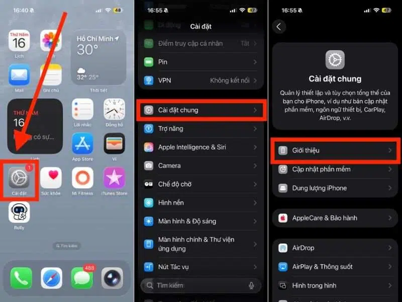 Kiểm tra bản cập nhật nhà mạng trên iPhone