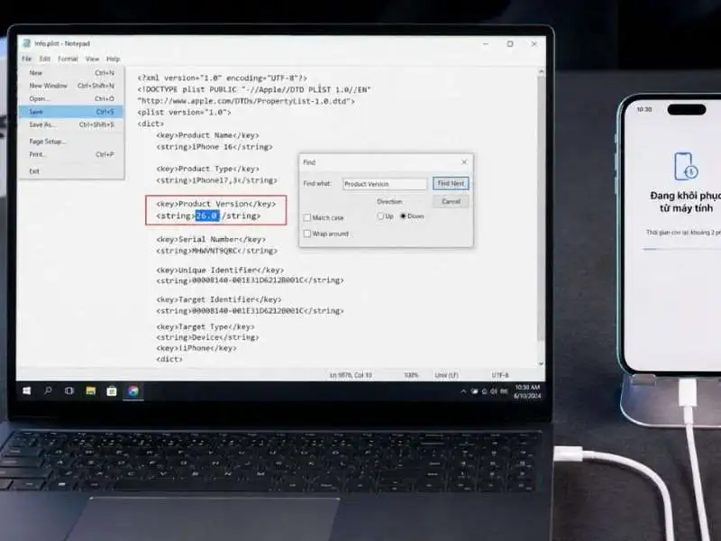 Điều chỉnh số phù hợp trong code của quá trình hạ cấp