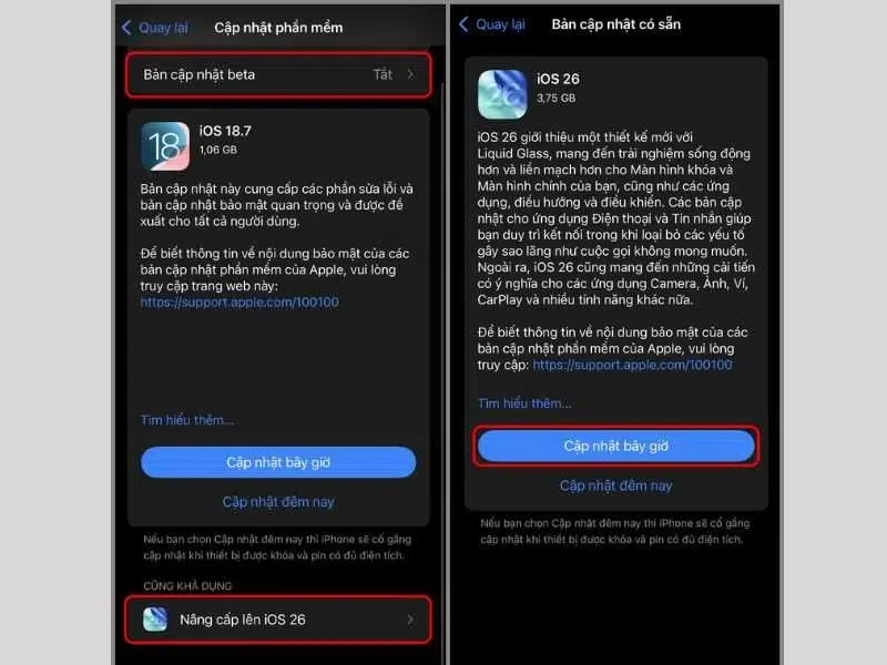 Cập nhật iOS mới